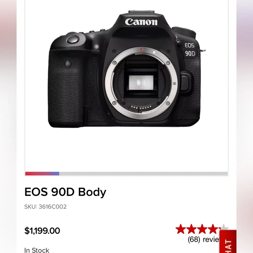 Cannon EOS 90D Body Camera Used Twice